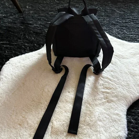 Standard 199//1 Mini Black Nylon Flap Backpack - Picture 6 of 16